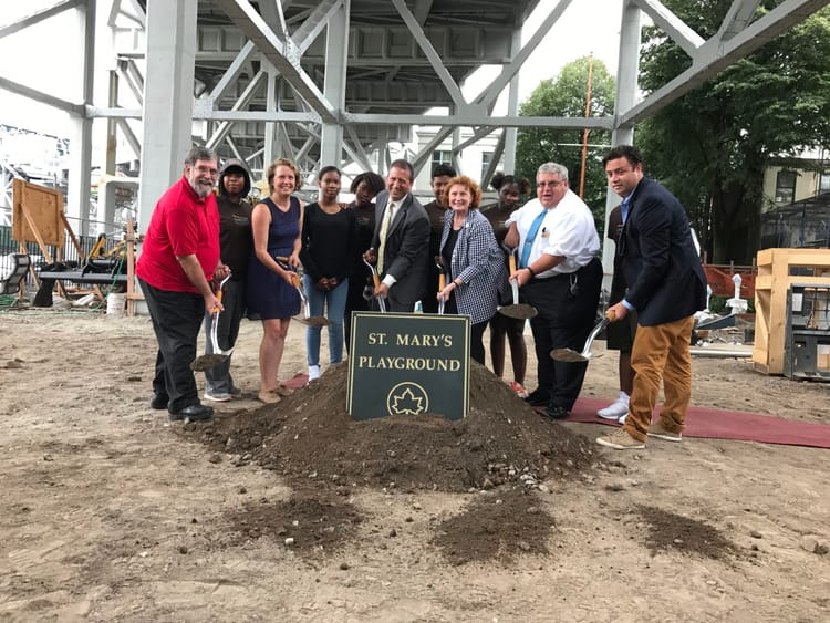 Groundbreaking At Carroll Gardens’ St. Mary’s Playground