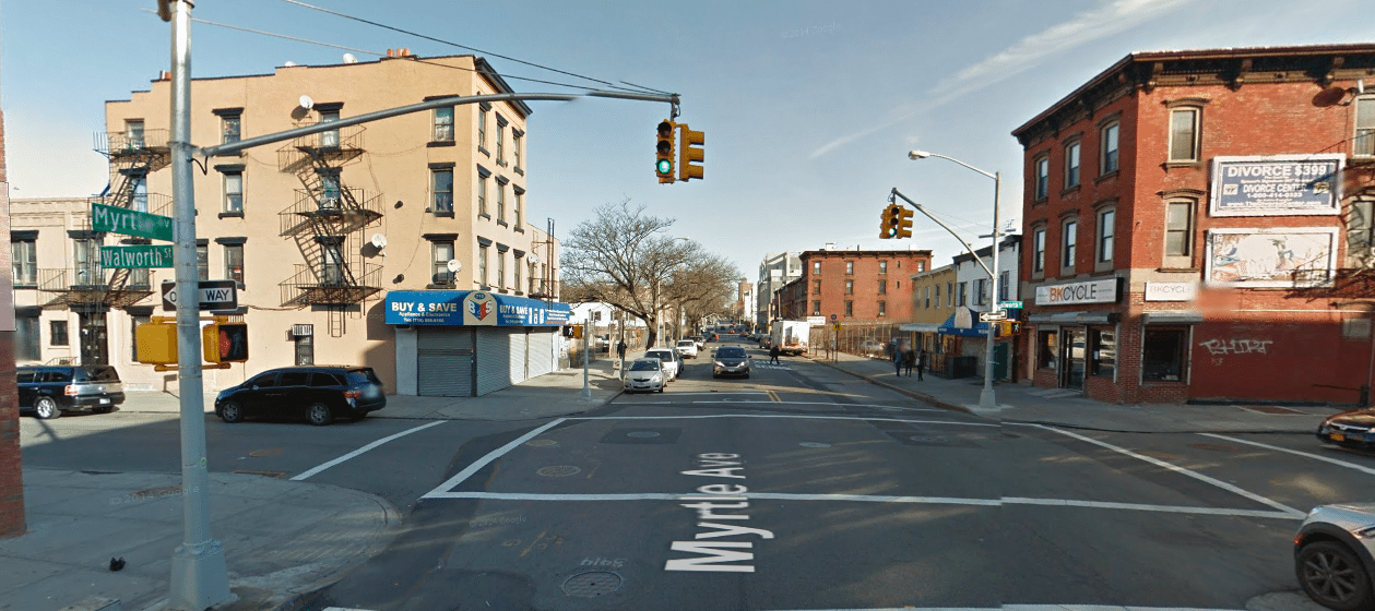 FDNY Rescue Man Whose Leg Fell Hip-Deep Into A Sinkhole On Myrtle Avenue