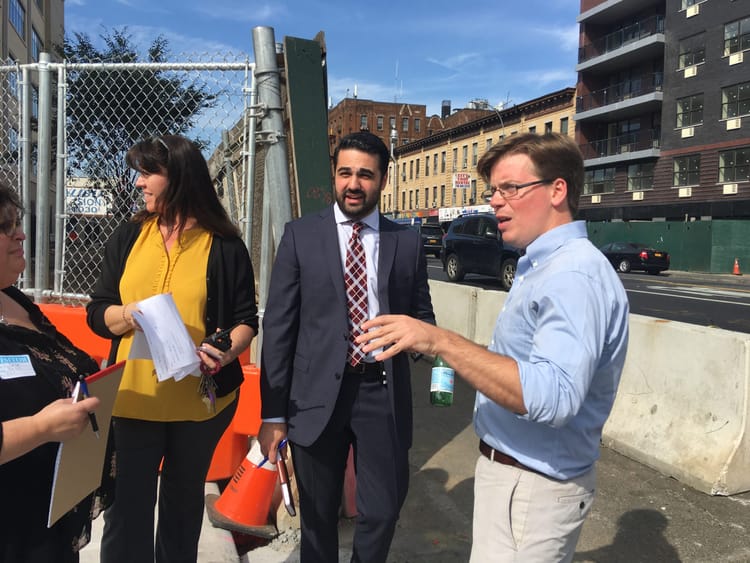 Assembly member Carroll and School Leadership at IS 890 and PS 889 Demand Action at School Traffic Safety Meeting