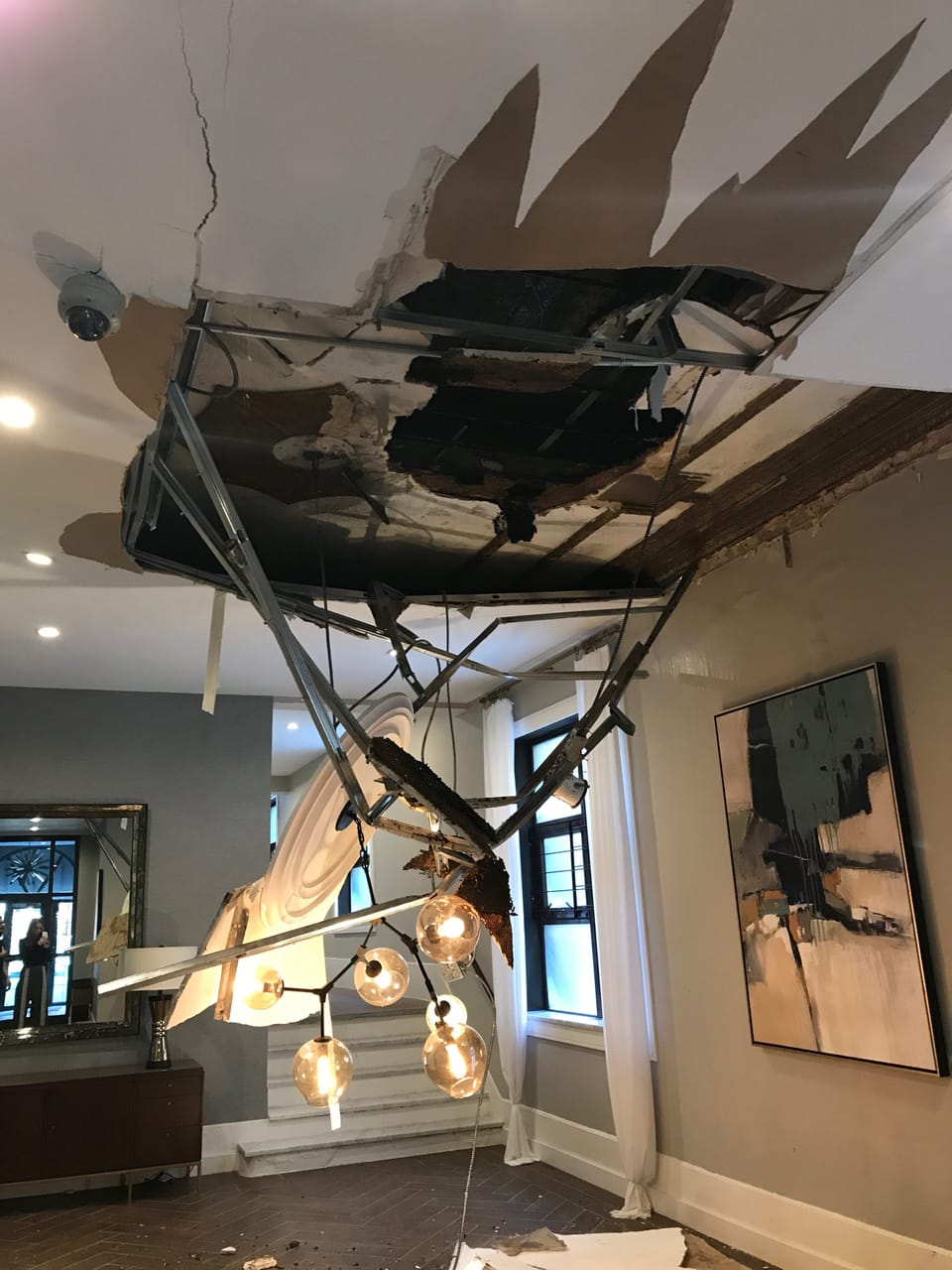 It Started With A Bang: Collapsing Ceiling Rings In The New Year in Clinton Hill