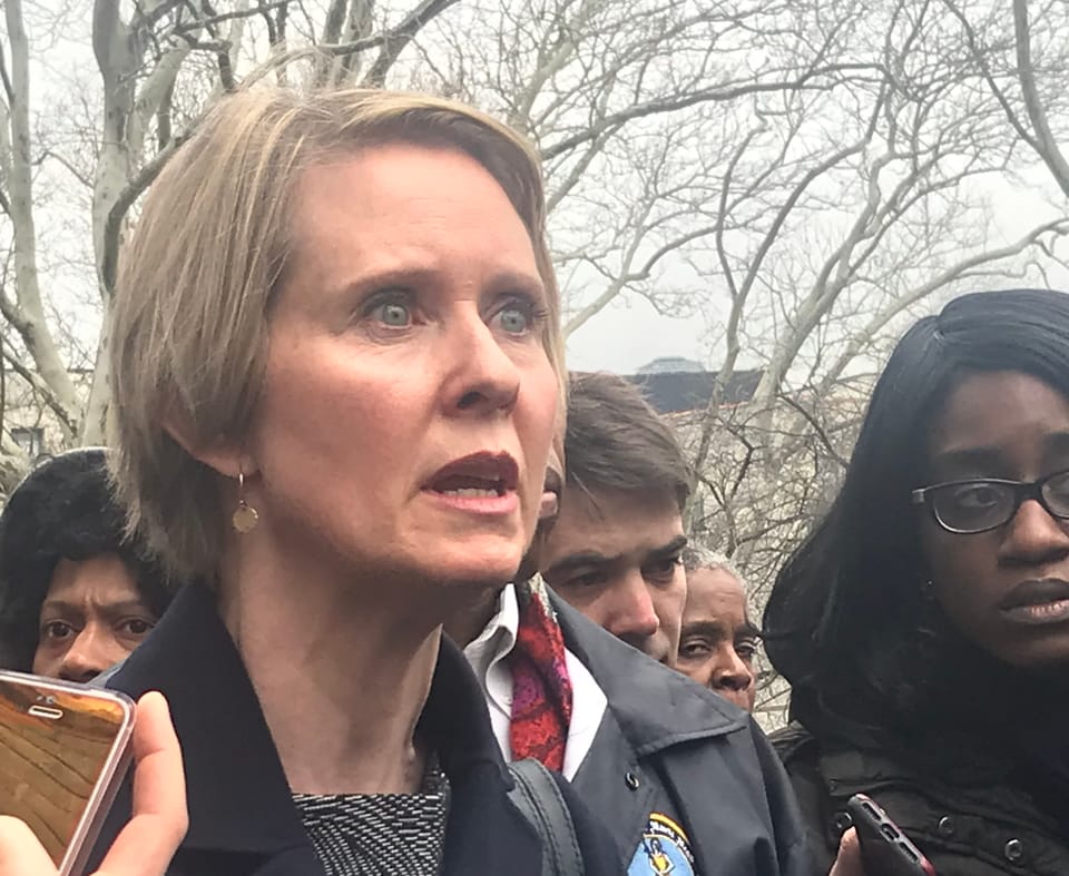 Cynthia Nixon Tours NYCHA Building, Repairs Get Accelerated