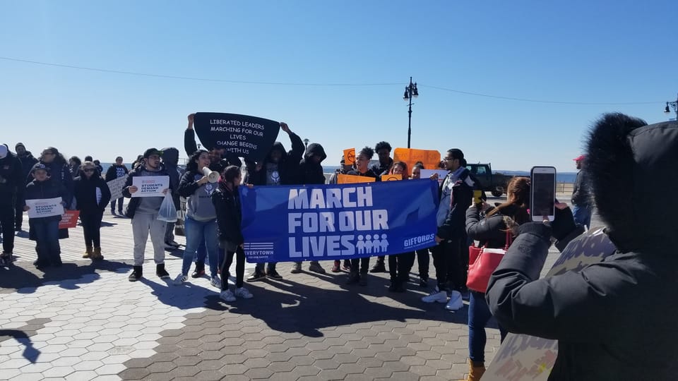 Hundreds In Coney Island Attend The #MarchForOurLives