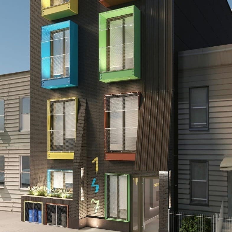 Eye-Popping Primary Color Apartments Headed for Bushwick’s Stanhope Street