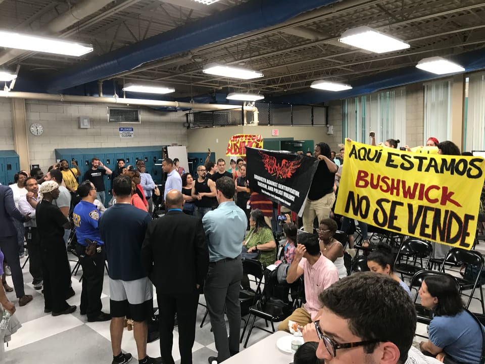 Anti-Gentrification Protestors Break Up Bushwick Community Board Meeting