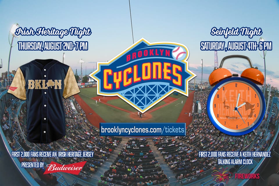 Celebrate Irish Heritage & Seinfeld with the Brooklyn Cyclones