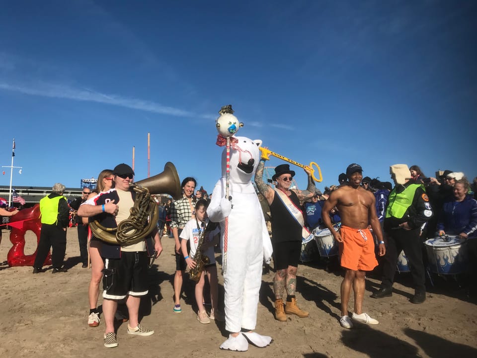 Brooklyn Borough President Takes The Polar Bear Plunge