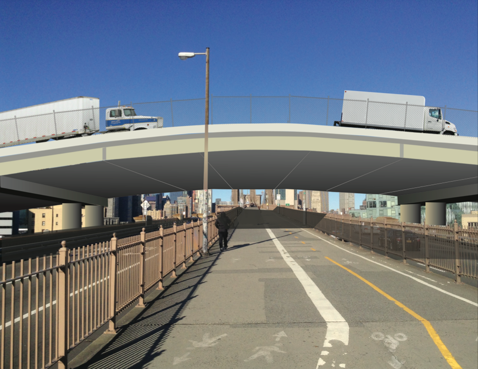 DOT’s BQE Fix Would Build Overpass Above Brooklyn Bridge Say Activists