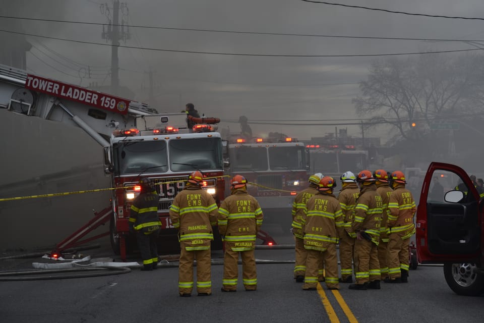 Challenging, Stubborn Marine Park Fire Takes Hours To Put Out