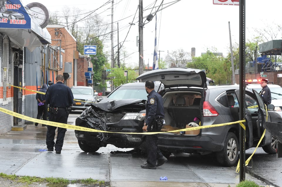 Tire changer struck by out-of-control SUV, serious but stable