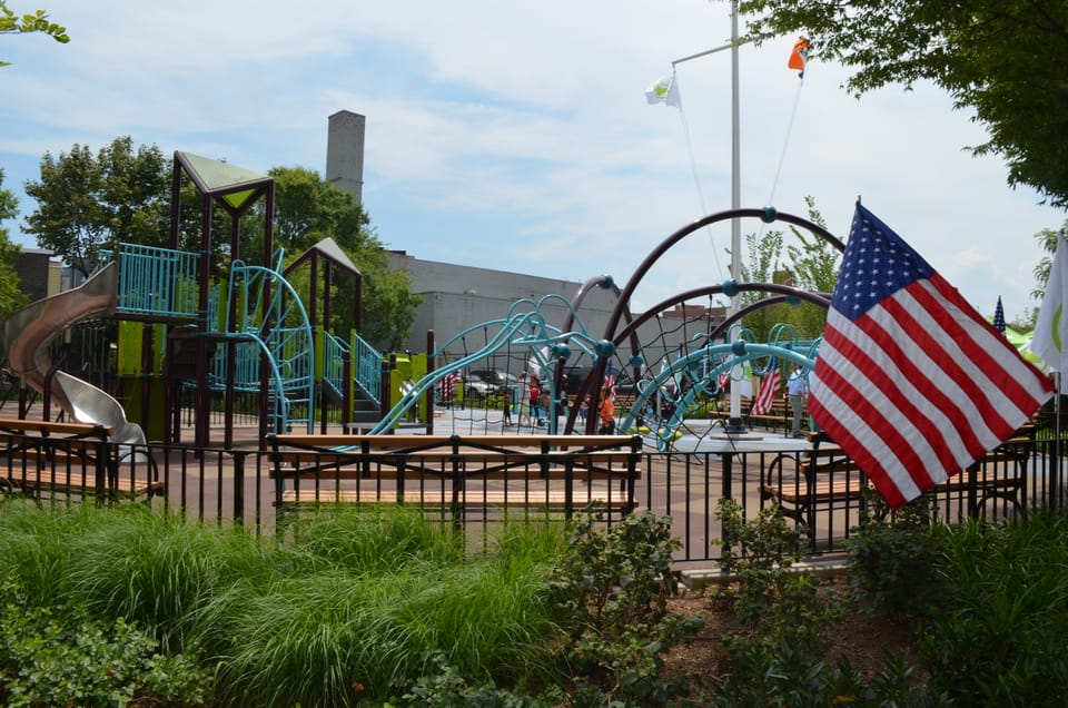 A Perfect Day For The Spray Showers At The Newly Opened Ennis Playground