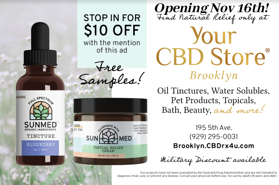 Your CBD Store Opening in Park Slope on Saturday