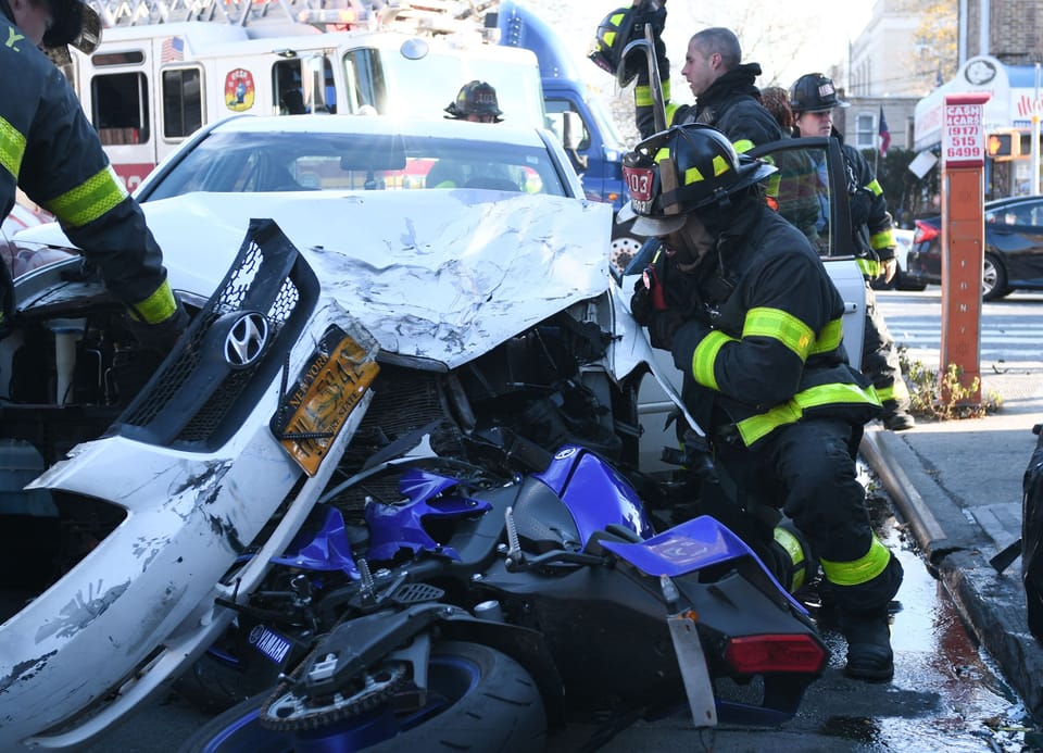 Motorcyclist Struck by Car in East New York