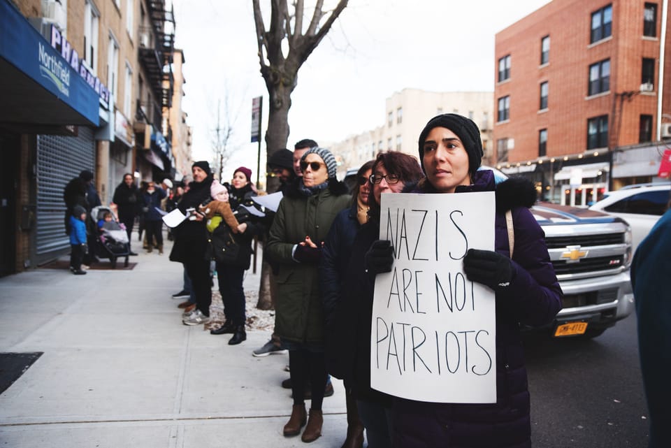 Bay Ridge Links Hands in Solidarity Against Nazi Posters