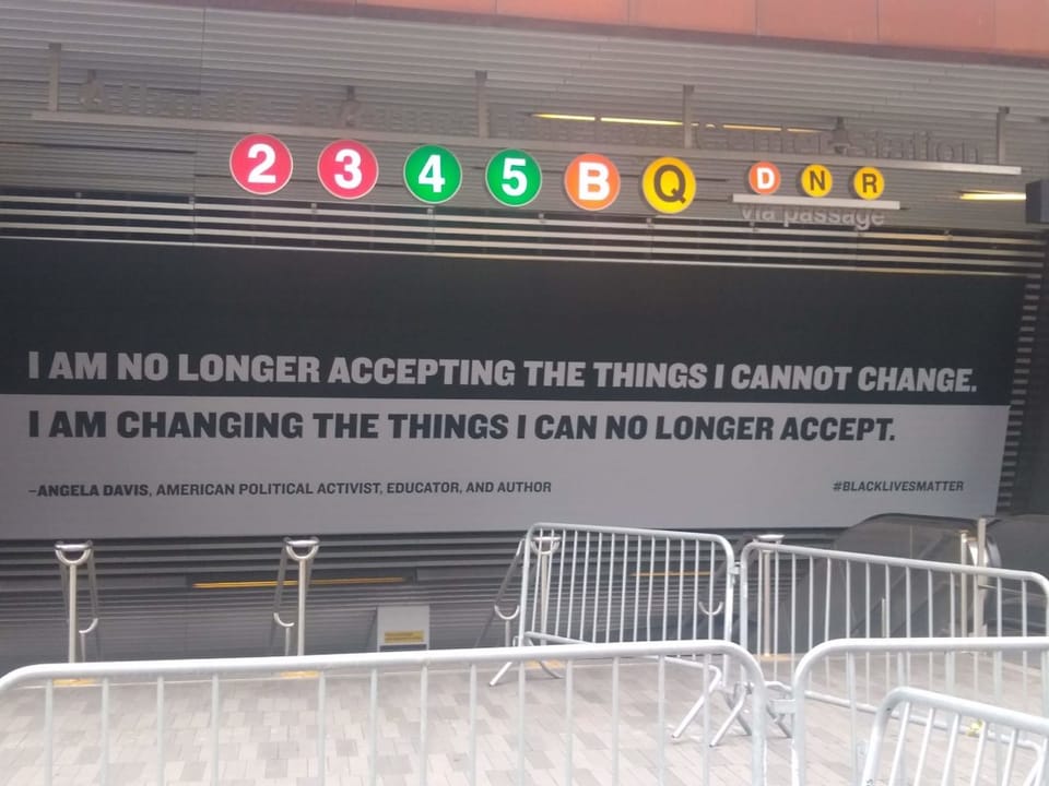 How an Angela Davis Quote Wound Up at the Barclays Center Subway Entrance