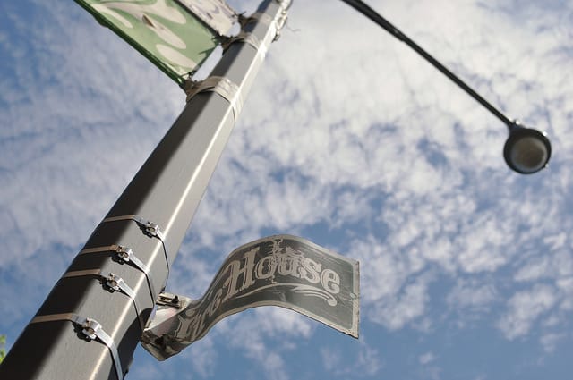 Looking Up: Fire House Sign