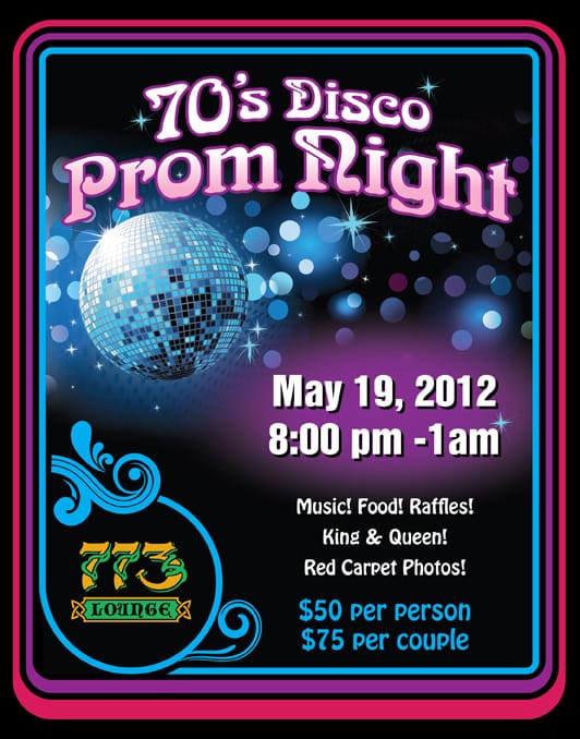 ’70s Disco Prom Night at 773 on Saturday