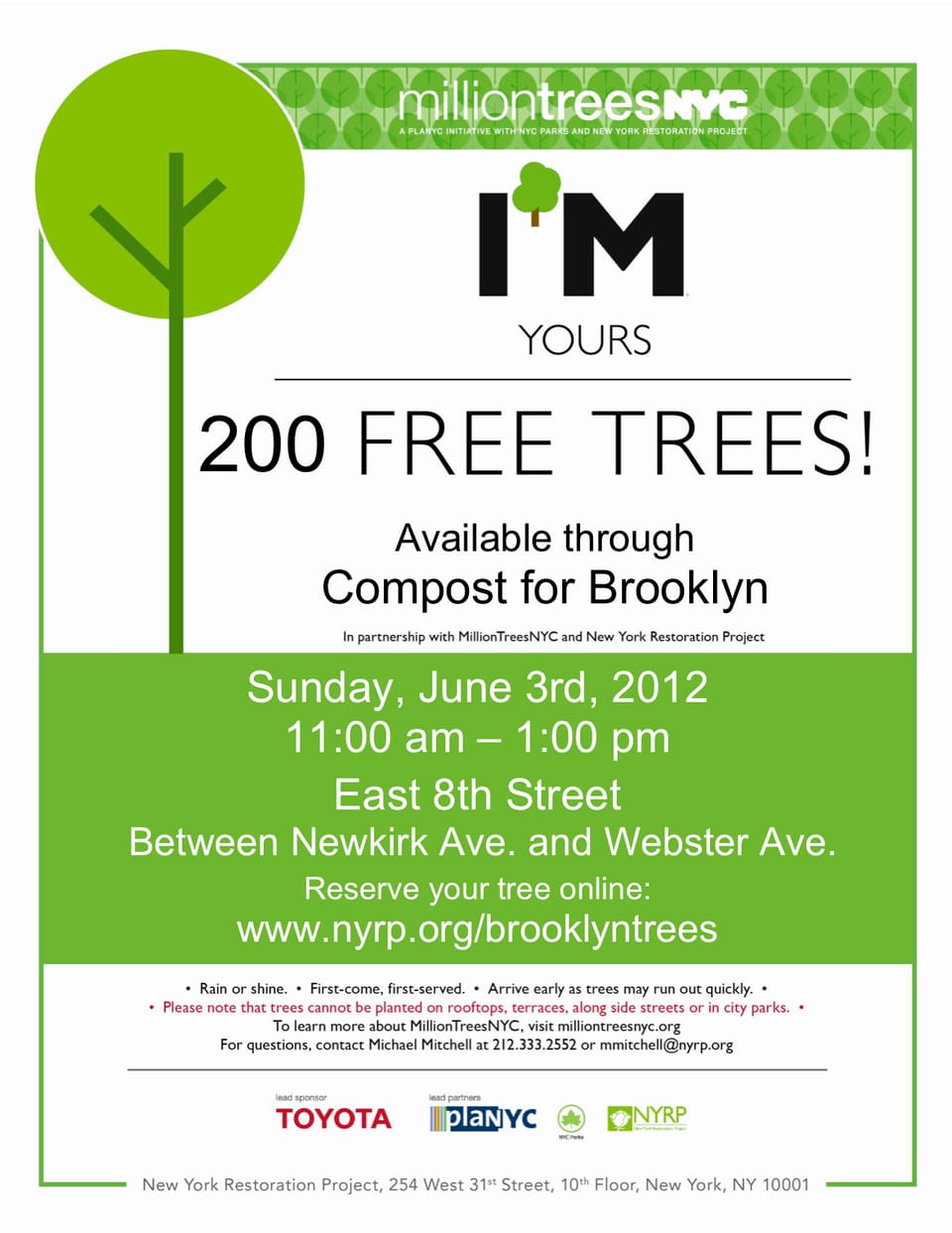 Register Now to Get One of 200 Free Trees at C4B Block Party