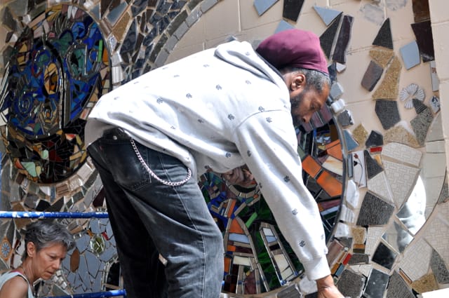 Mosaic Mural Shaping Up at Newkirk Plaza