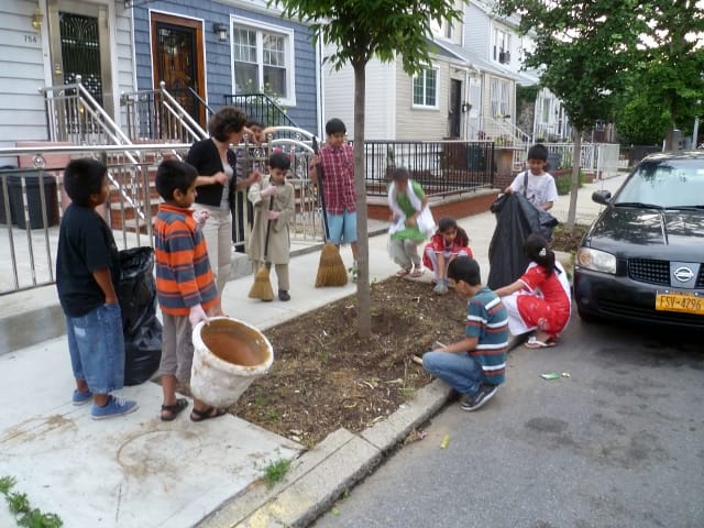 Tree Pit Cleanup on E 9th Street