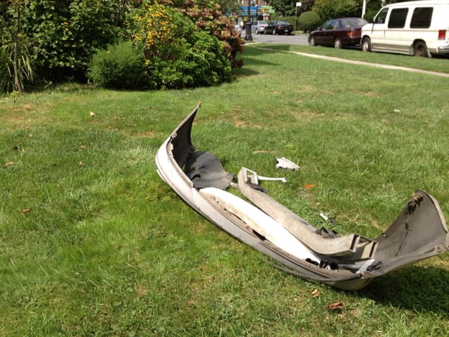 Car Fender on Albemarle Lawn