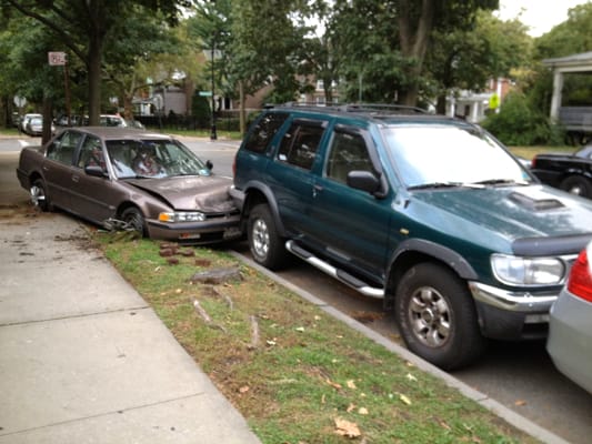 Parked Cars Mangled in Hit-and-Run on Argyle