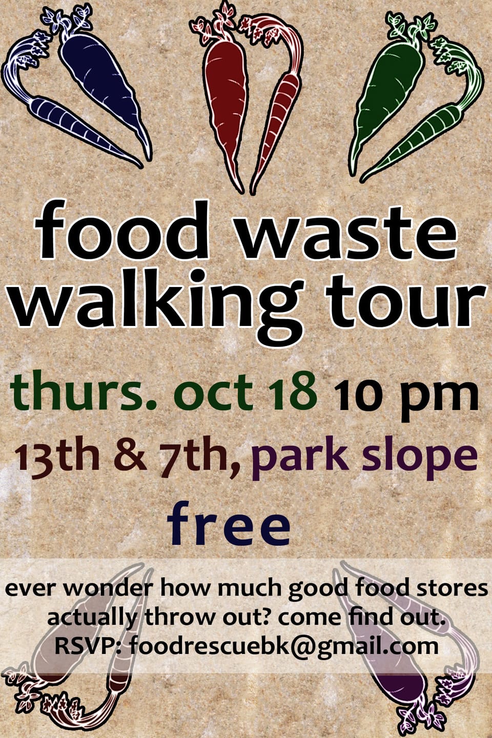 Food Waste Walking Tour Tonight