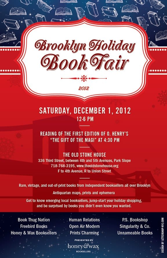 Visit the Brooklyn Holiday Book Fair on December 1