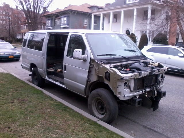 Picked-Apart Van on Rugby