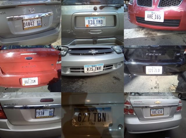 What's With All the Iowa License Plates?