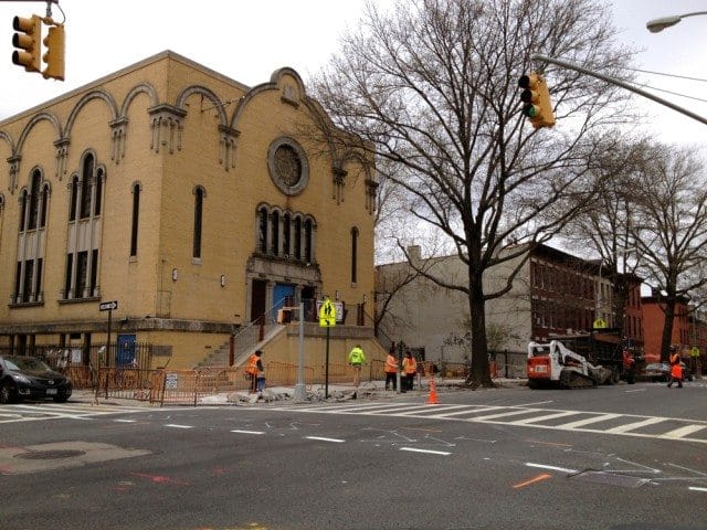 New Stairs Revealed At Park Slope Jewish Center As Barricade Comes Down