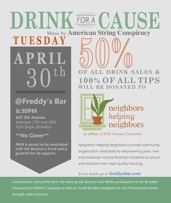 Drink At Freddy’s Tonight To Fund Neighbors Helping Neighbors