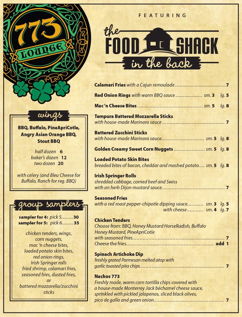 773 Lounge Adds Food With "The Shack In The Back" Kitchen