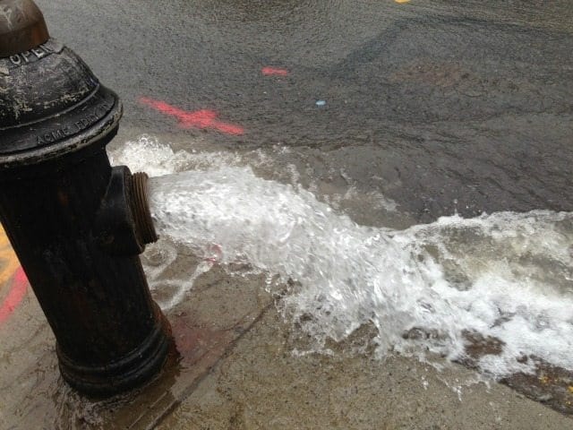 17th Street Becomes A River After Morning Water Main Break