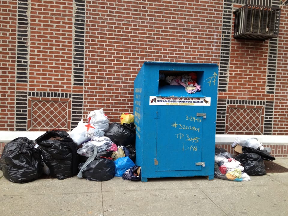 Westminster For-Profit Clothing Donation Bin Causing A Mess