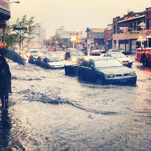 Heavy Downpours Flood Fourth Avenue