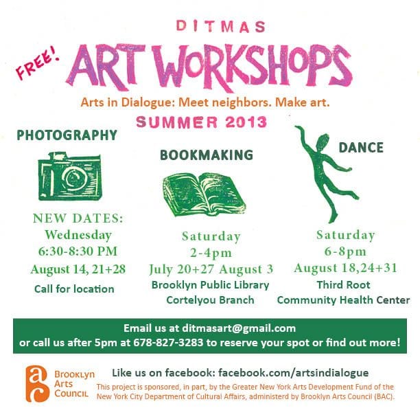 Enjoy Free Photography, Bookmaking & Dance Workshops With Ditmas Arts