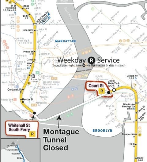 Ouch. R Train Tunnel Under East River Closing For Repairs