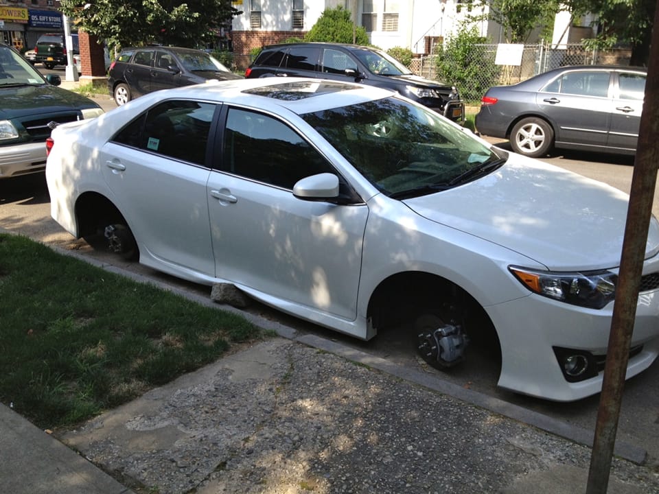 Rims Stolen From Car Parked On Westminster