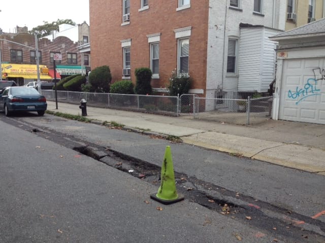 Storm Causes Street To Collapse On E 2nd