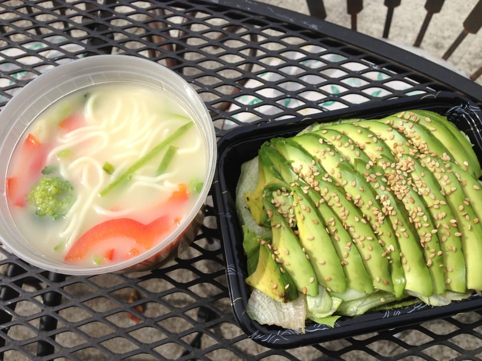 Afternoon Bite: Miso Ramen Soup And Avocado Salad From Kiku