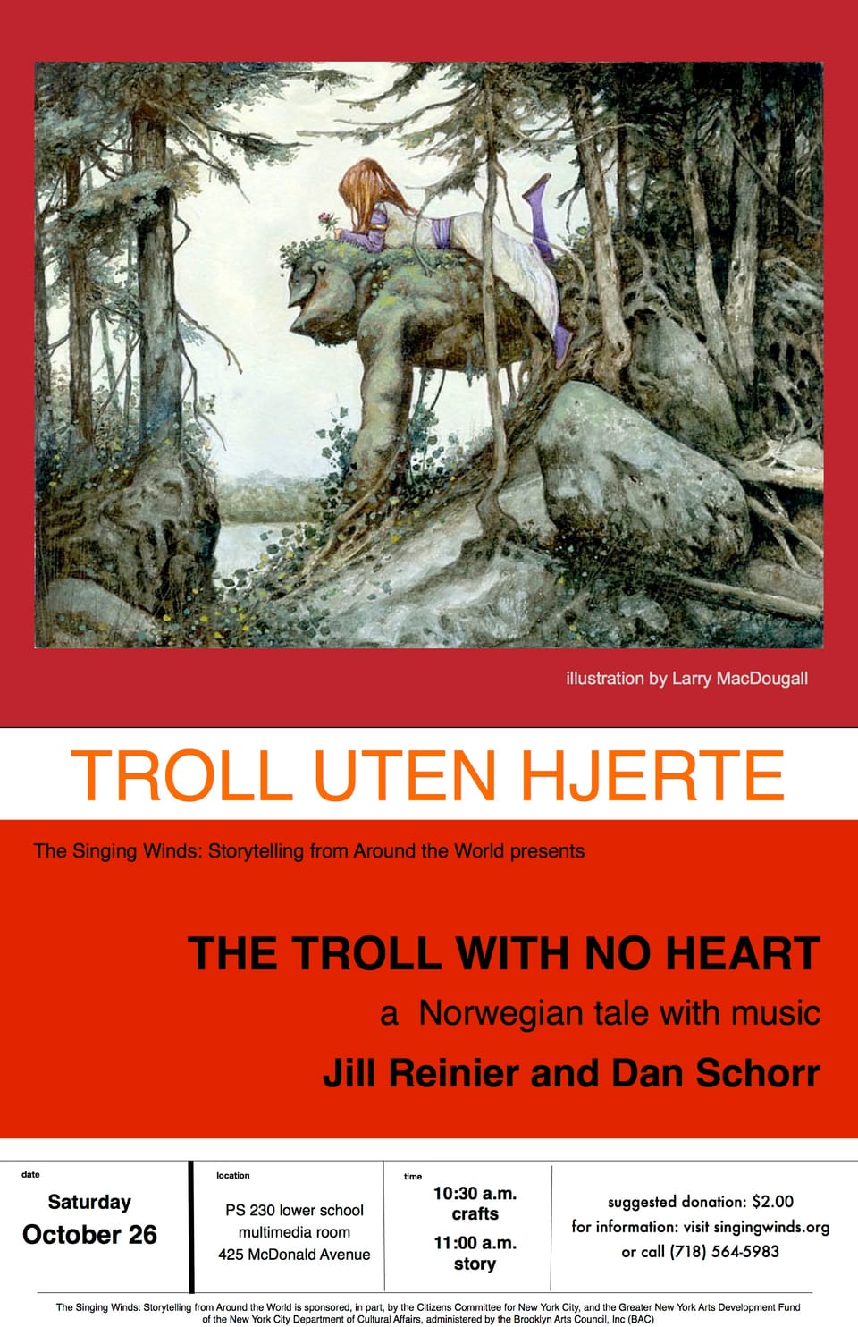 See ‘The Troll With No Heart’ At PS 230 On Saturday