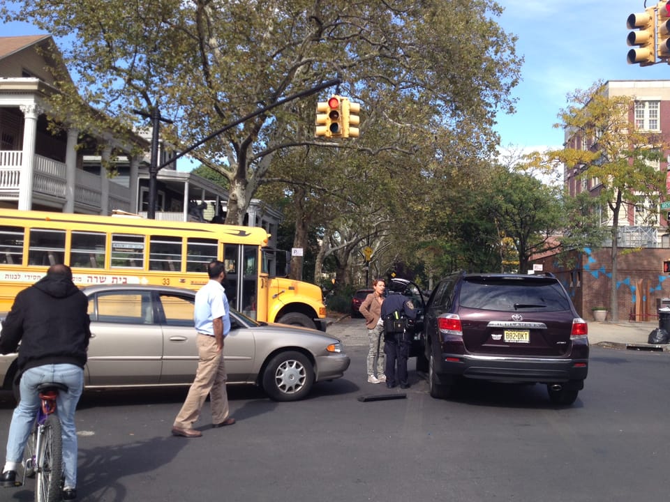 Car Accident Blocking Intersection Of Cortelyou & Argyle