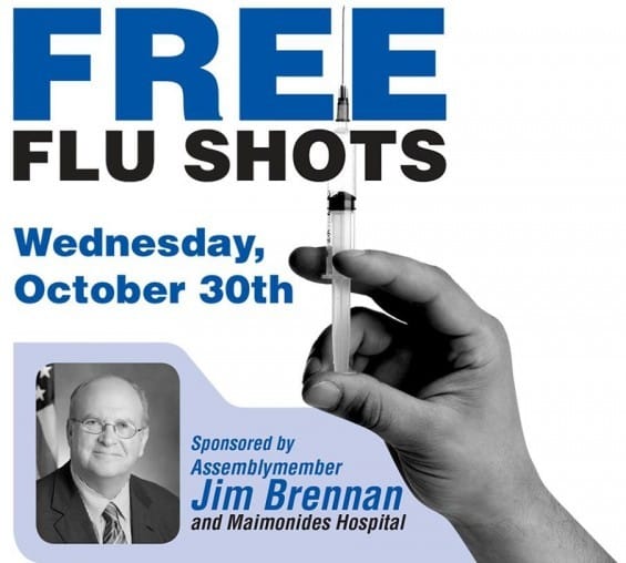 Get A Free Flu Shot At Assemblyman Brennan’s Office On October 30