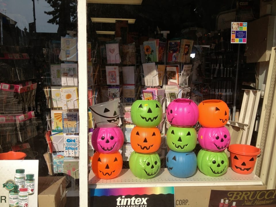 Fall In Park Slope: Plastic Pumpkins