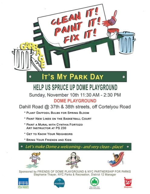 Help Spruce Up Dome Playground This Sunday