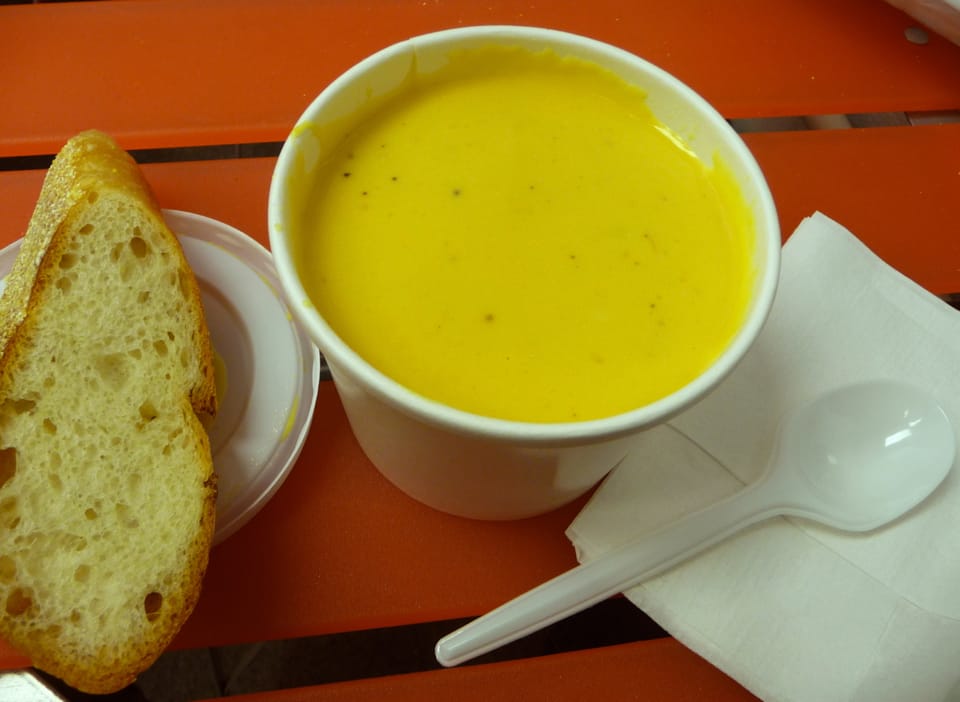 Soup Of The Day: Lobster Butternut Squash Bisque At The Soup Bowl