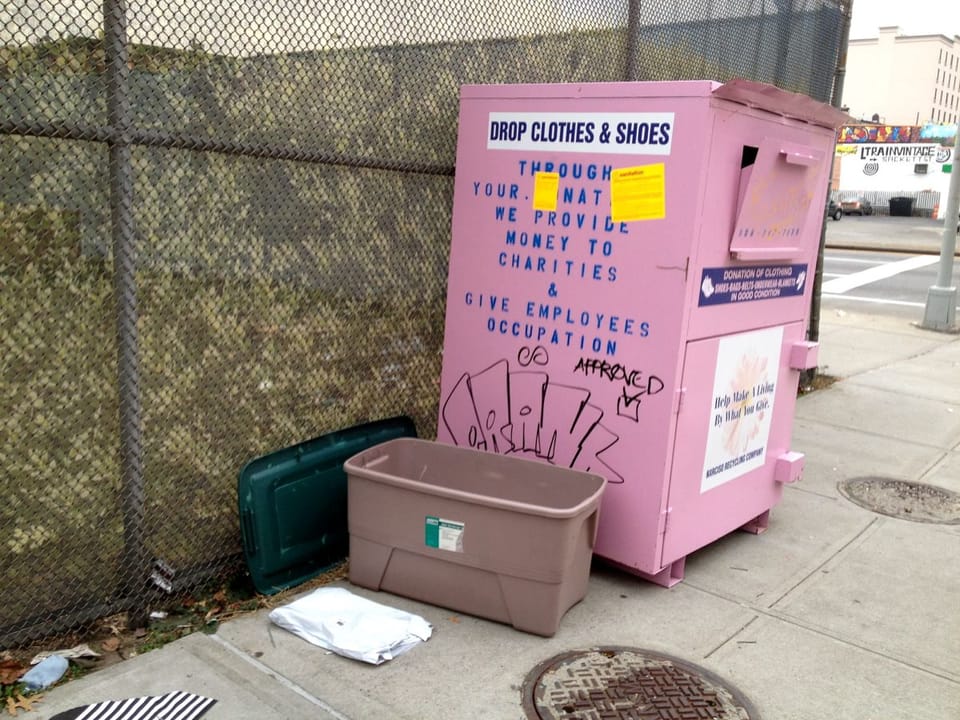 Sanitation Wants Clothing Donation Bins Gone From 4th Avenue