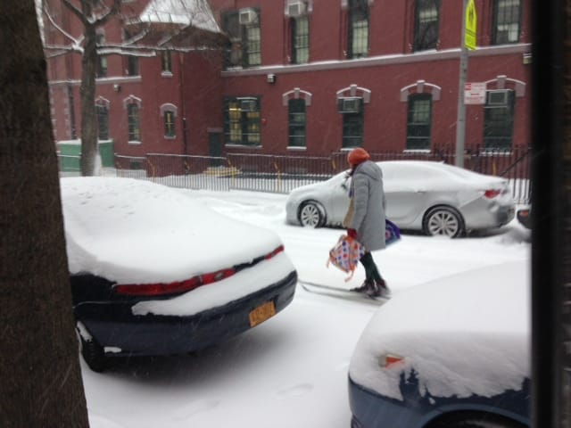 Photo Of The Day: Skiing From School