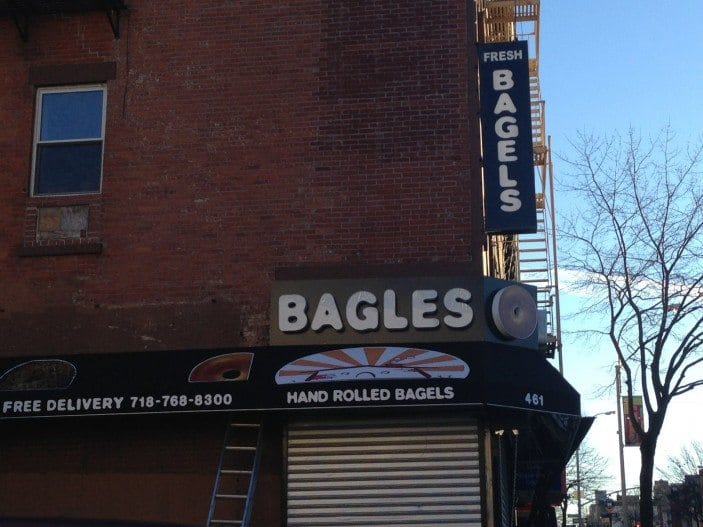 “Bagle” Signage Appears On 5th Avenue & 10th Street