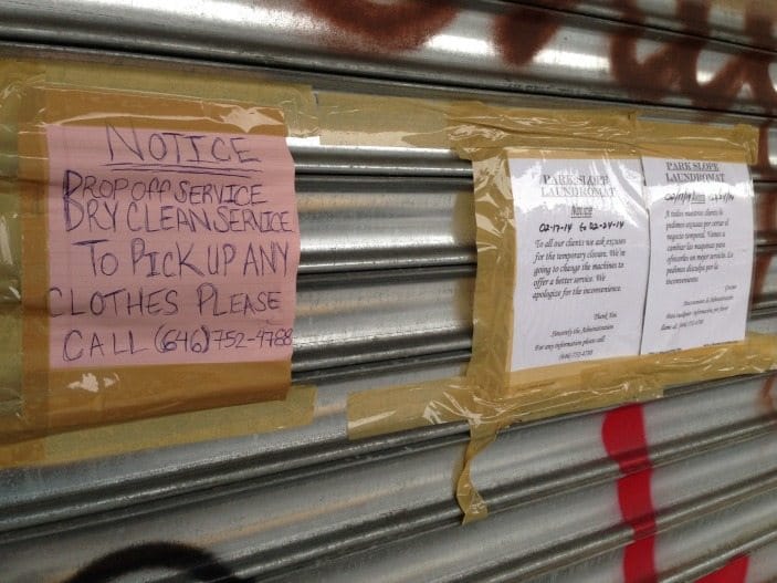 Park Slope Laundromat Closed Until February 24